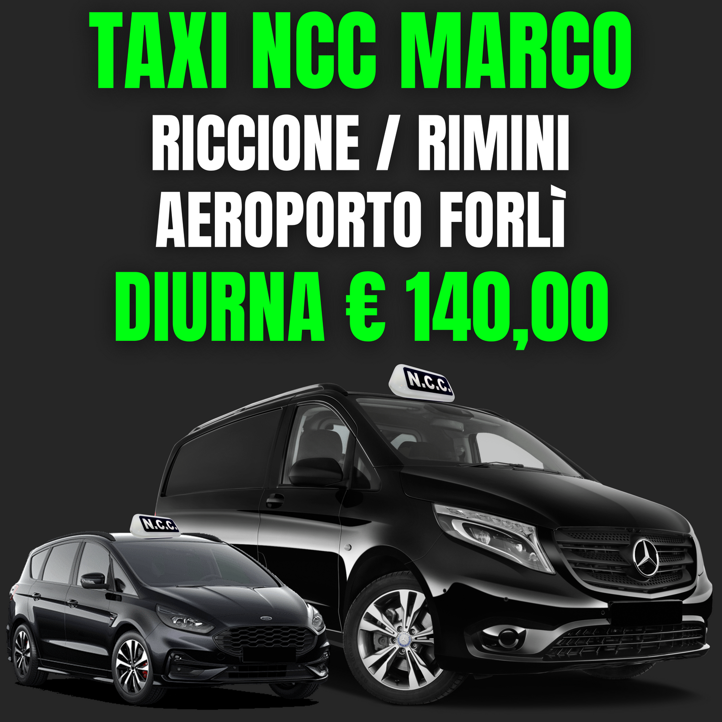 RICCIONE/RIMINI - AEROPORTO FORLÌ (DIURNA)